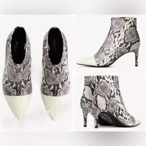 Rag & Bone Beha Booties size 9 (US)/39(EU) NIB Black/White Multi Snake MSRP $525